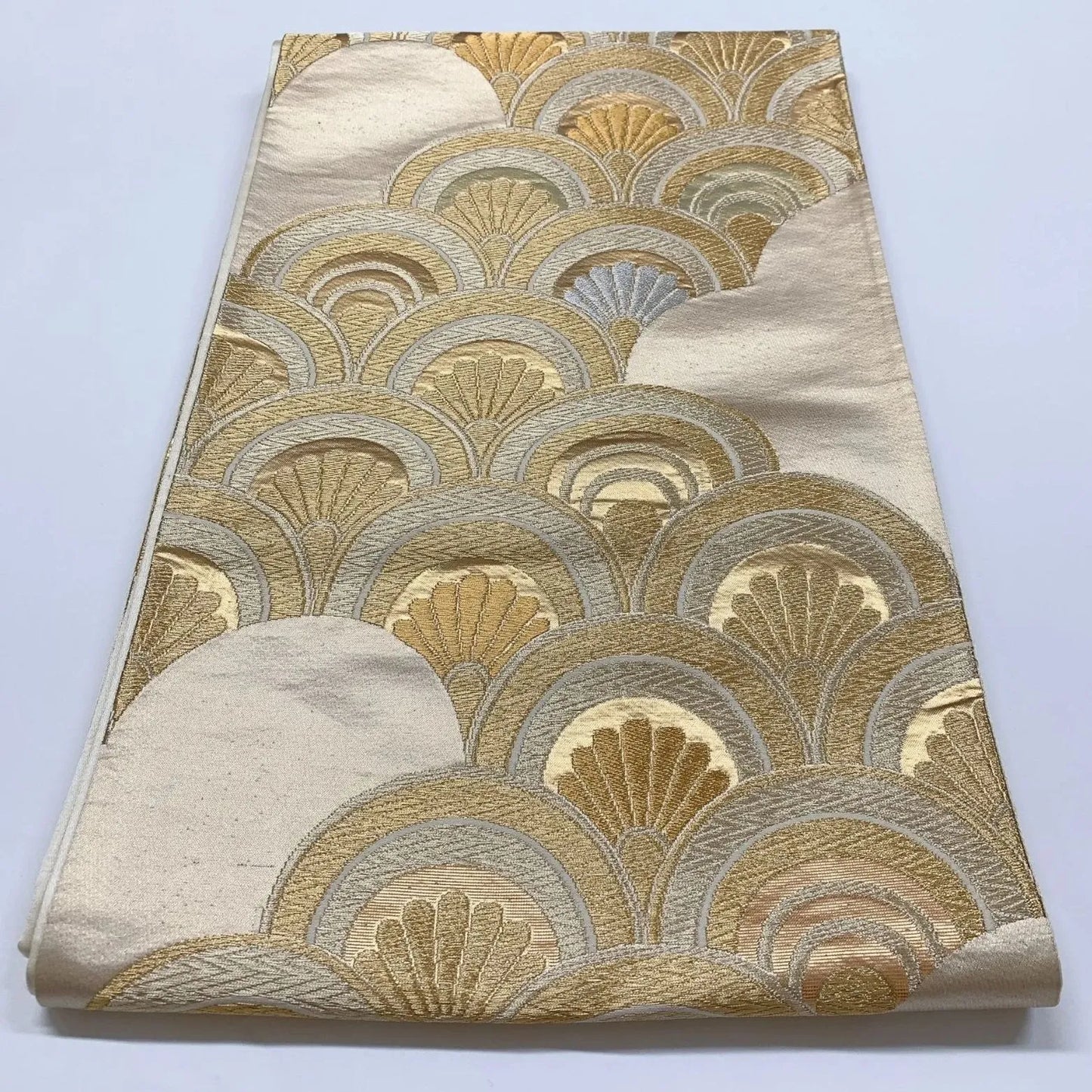 6849# Japanese Vintage Fukuro Obi Belt Kimono Fabric Silk Traditional