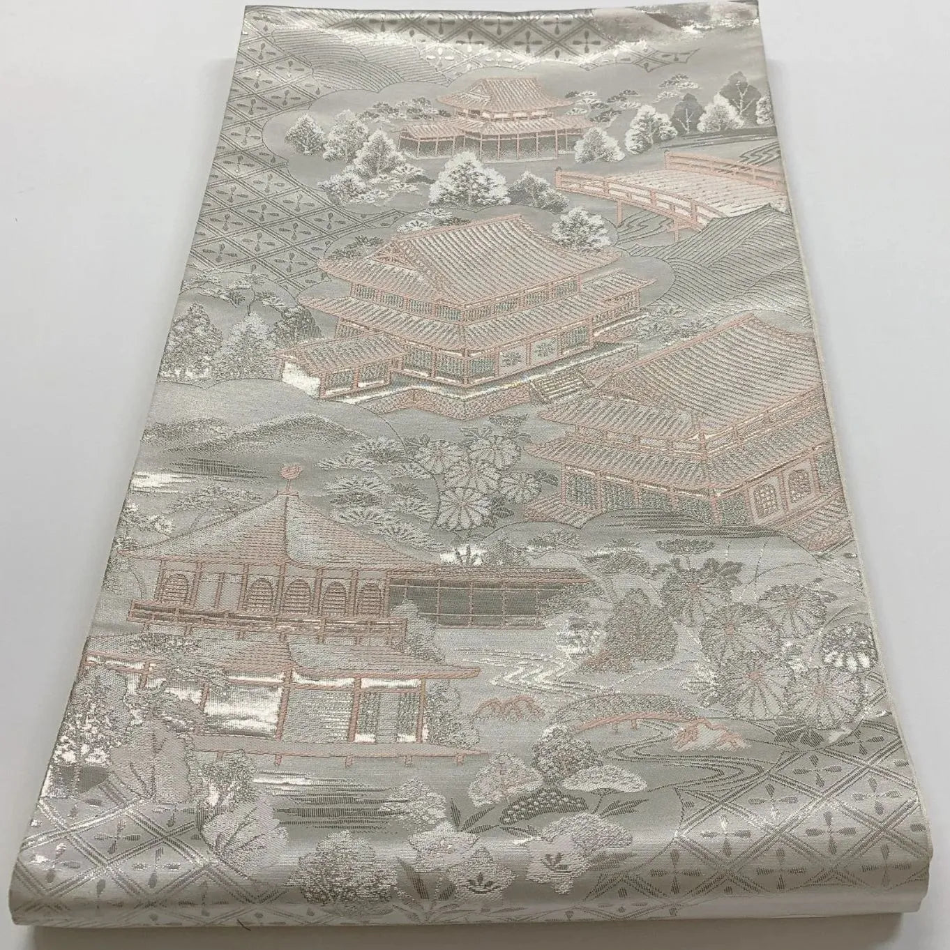 6852# Japanese Vintage Fukuro Obi Belt Kimono Fabric Silk Traditional Untailored