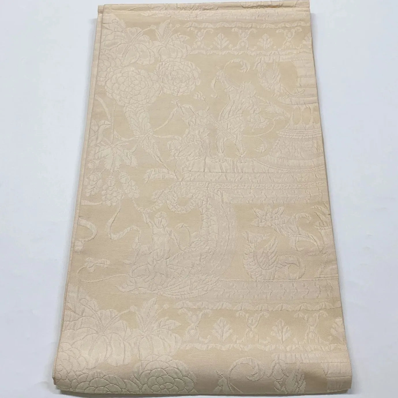 6863# Japanese Vintage Fukuro Obi Belt Kimono Fabric Silk Traditional