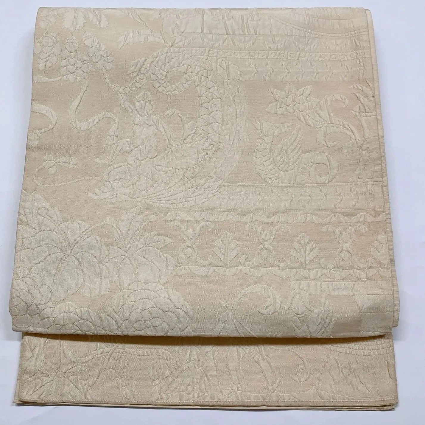 6863# Japanese Vintage Fukuro Obi Belt Kimono Fabric Silk Traditional