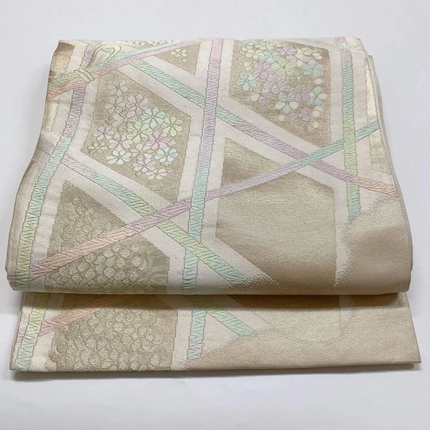 6867# Japanese Vintage Fukuro Obi Belt Kimono Fabric Silk Traditional