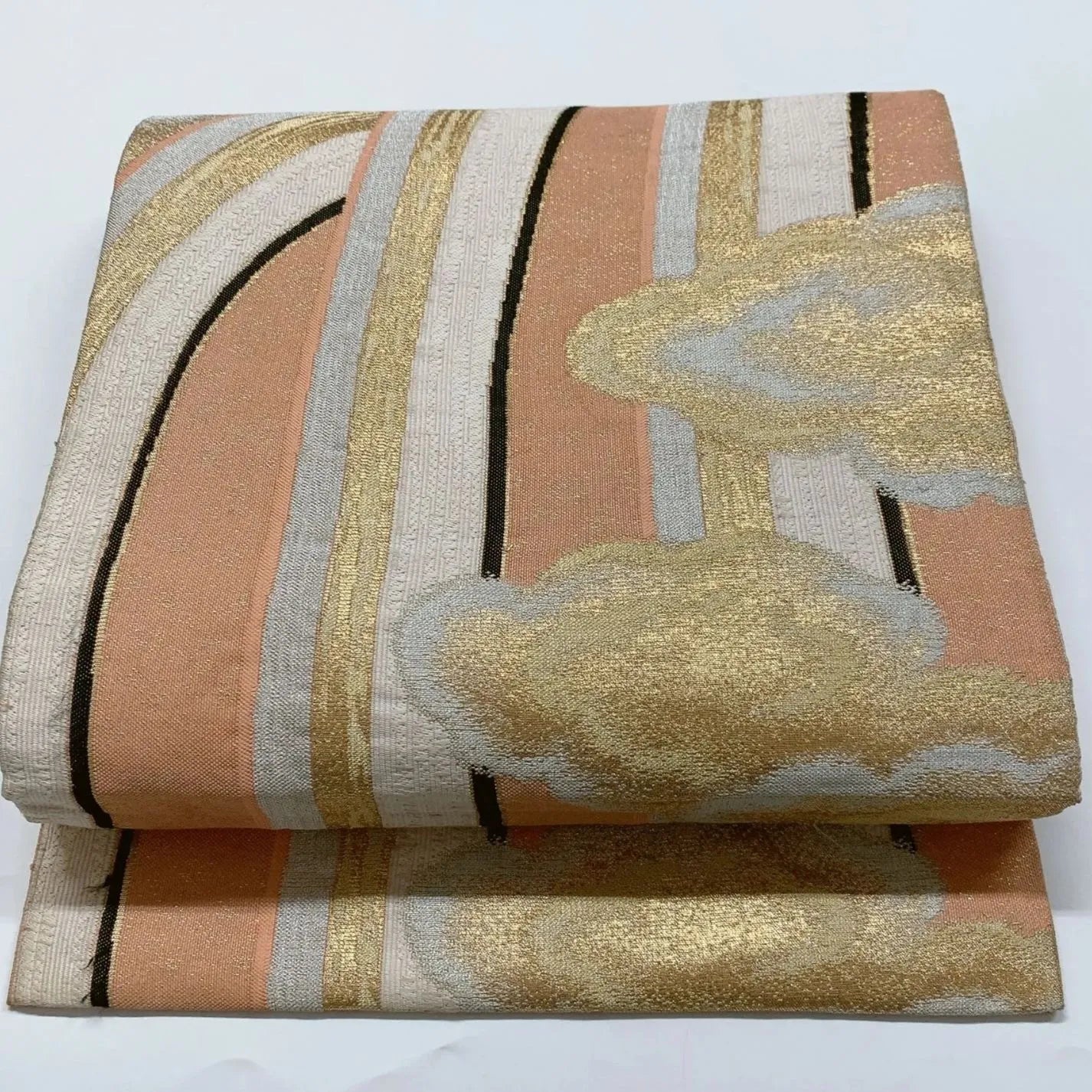 6876# Japanese Vintage Fukuro Obi Belt Kimono Fabric Silk Traditional