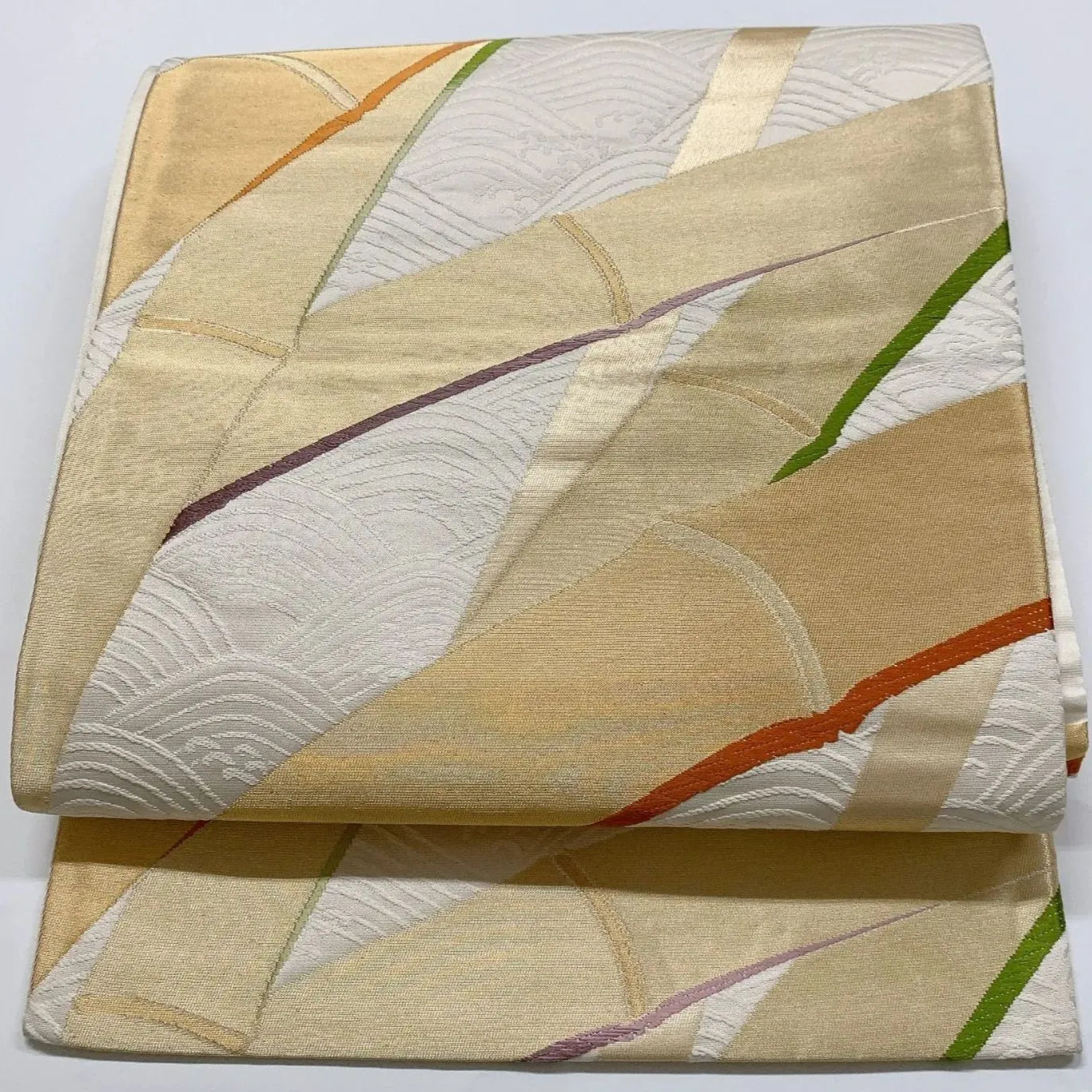 6878# Japanese Vintage Fukuro Obi Belt Kimono Fabric Silk Traditional