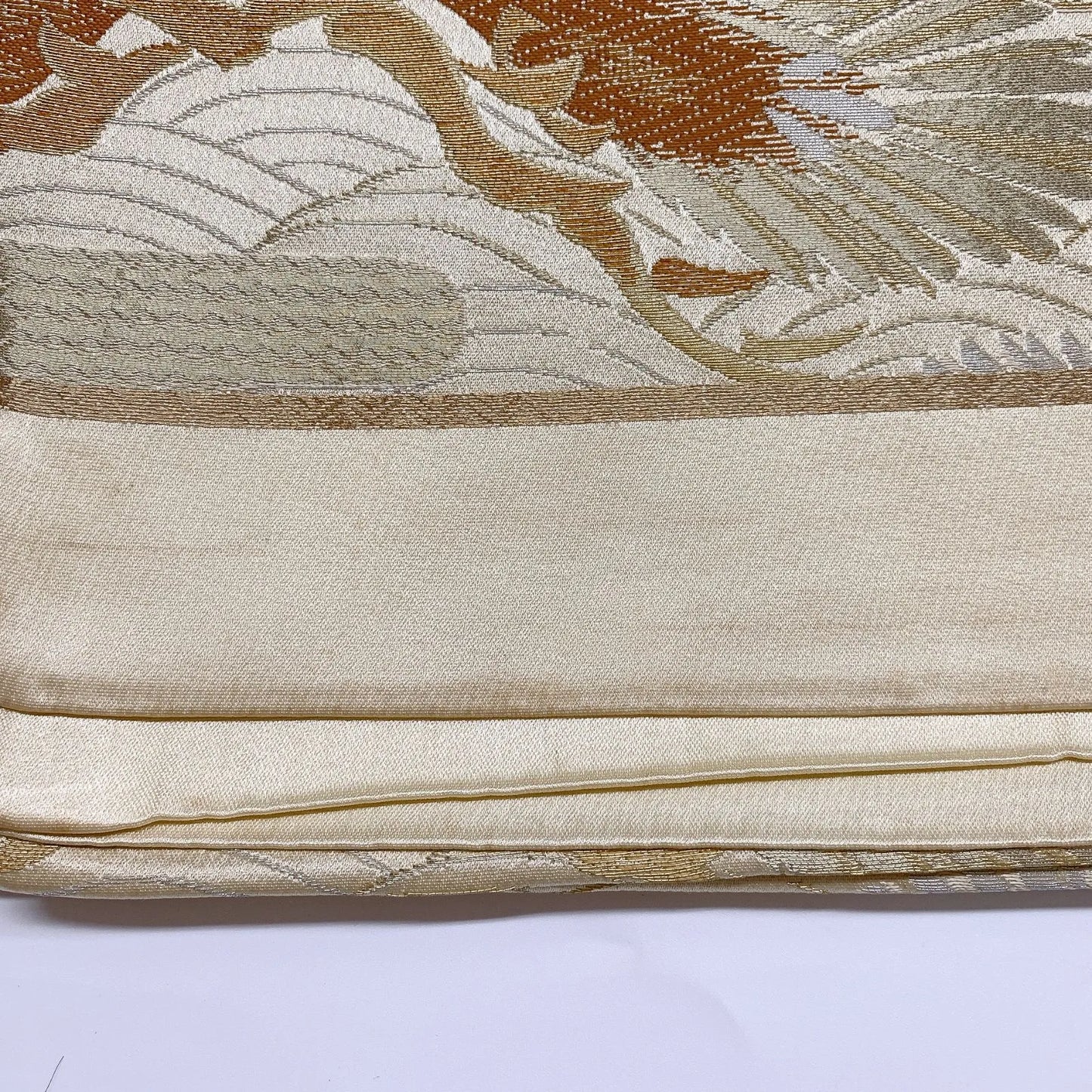 6887# Japanese Vintage Fukuro Obi Belt Kimono Fabric Silk Traditional Untailored