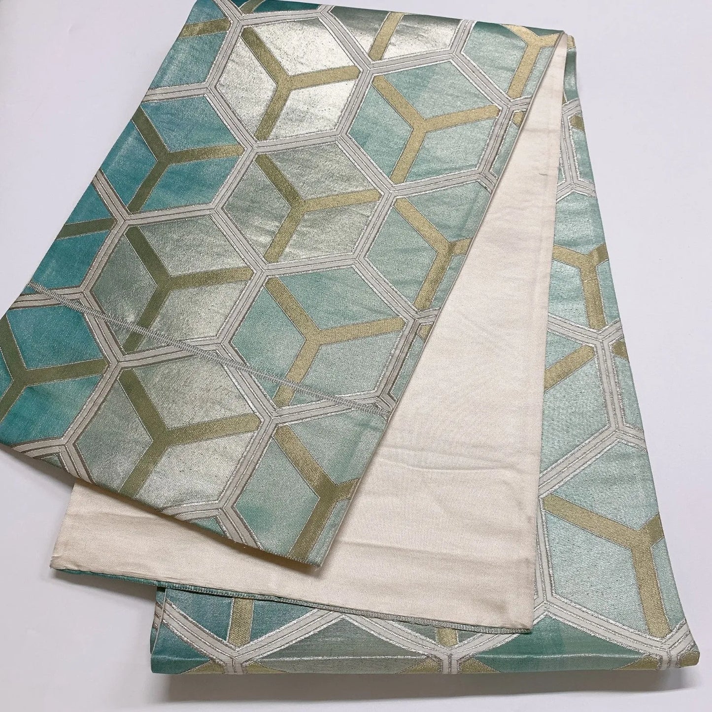 6889# Japanese Vintage Fukuro Obi Belt Kimono Fabric Silk Traditional