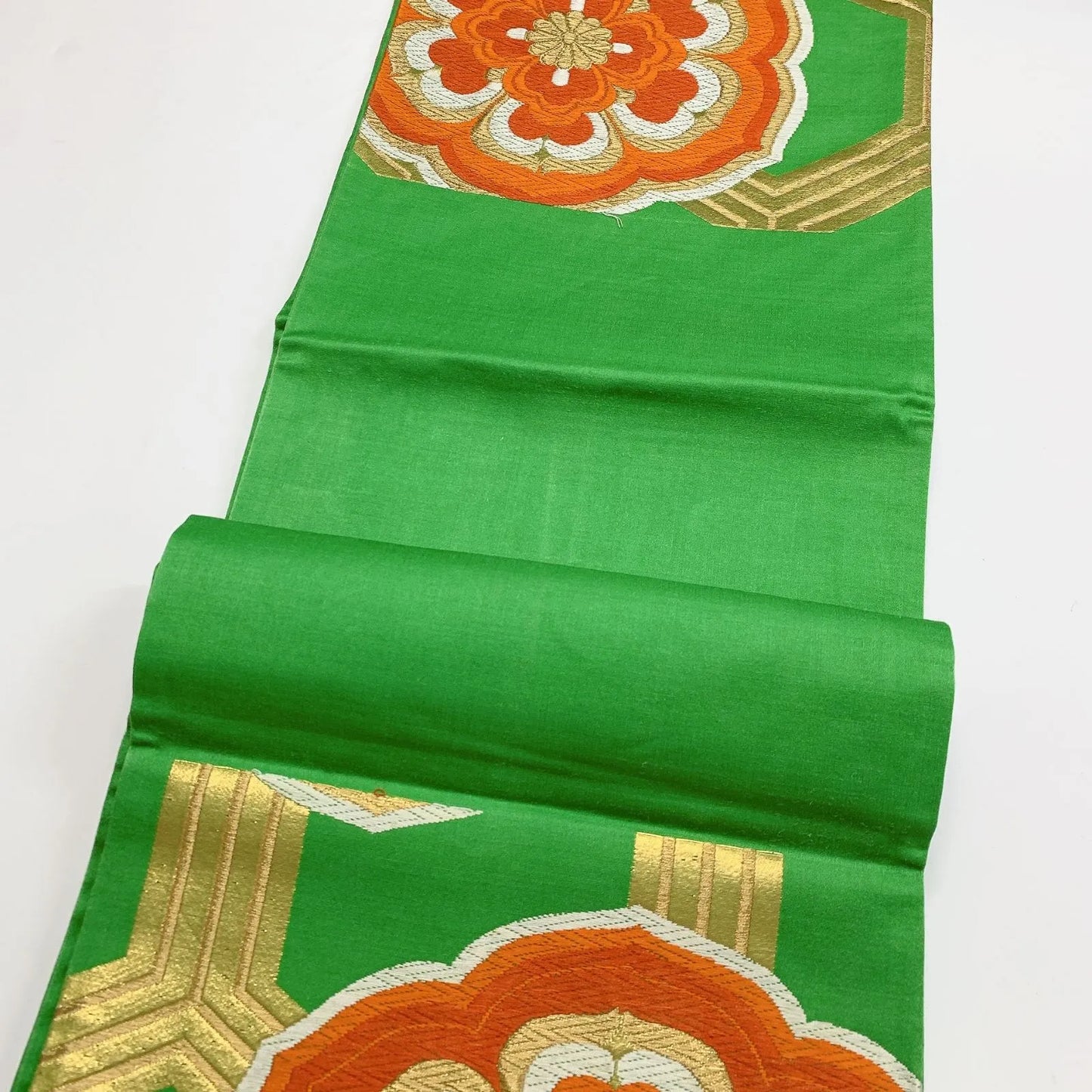 6892# Japanese Vintage Fukuro Obi Belt Kimono Fabric Silk Traditional Untailored