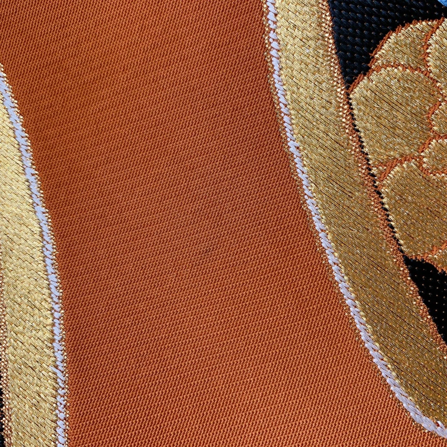 6895# Japanese Vintage Fukuro Obi Belt Kimono Fabric Silk Traditional