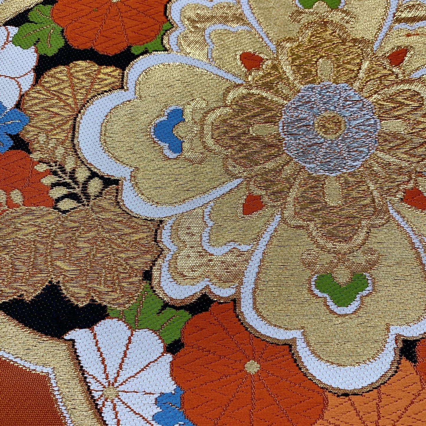 6895# Japanese Vintage Fukuro Obi Belt Kimono Fabric Silk Traditional