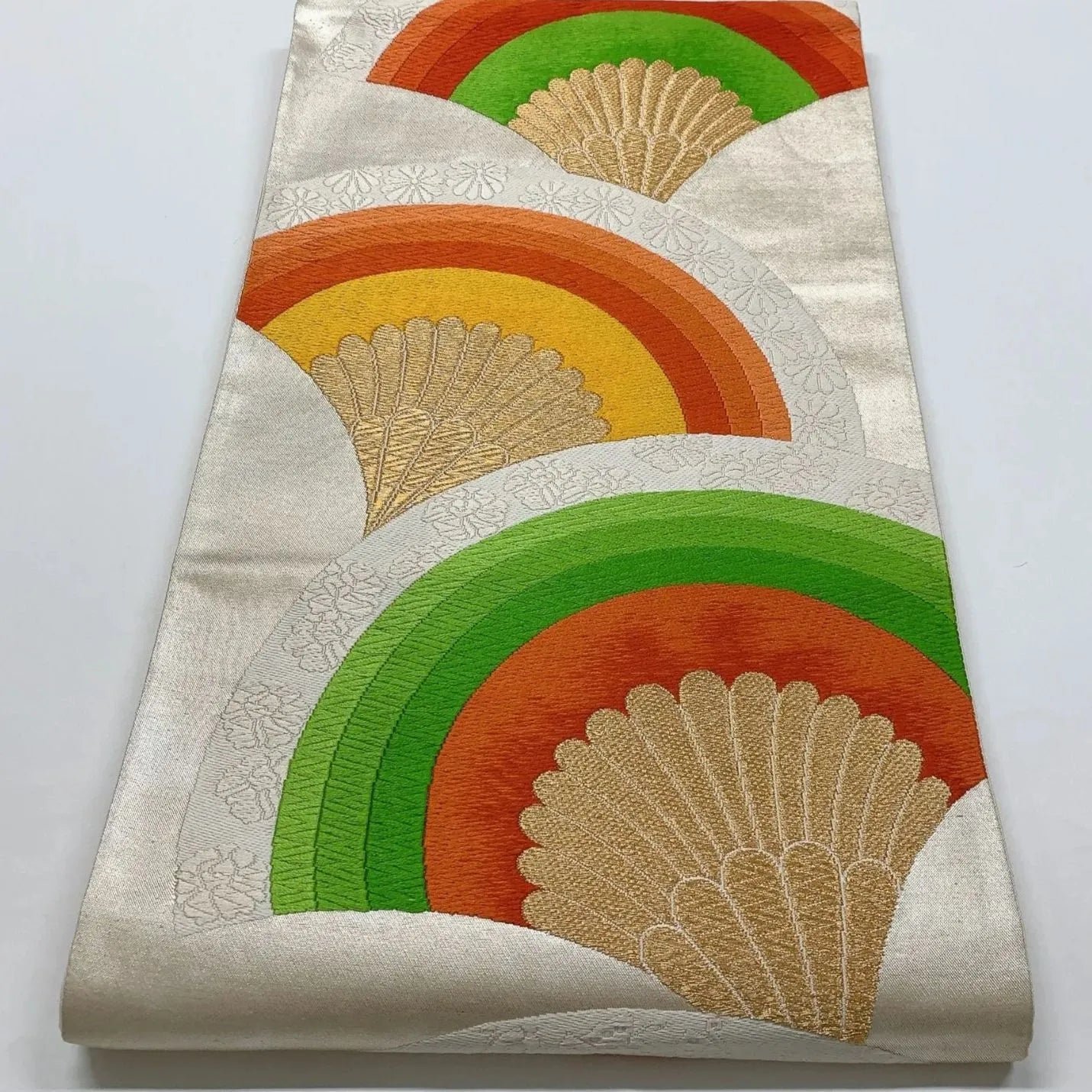 6880# Japanese Vintage Fukuro Obi Belt Kimono Fabric Silk Traditional