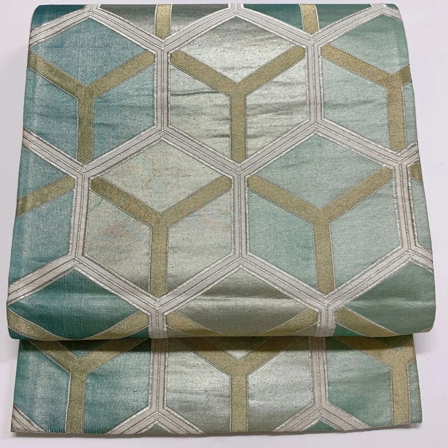 6889# Japanese Vintage Fukuro Obi Belt Kimono Fabric Silk Traditional