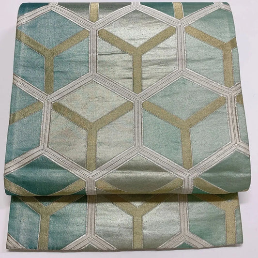 6889# Japanese Vintage Fukuro Obi Belt Kimono Fabric Silk Traditional