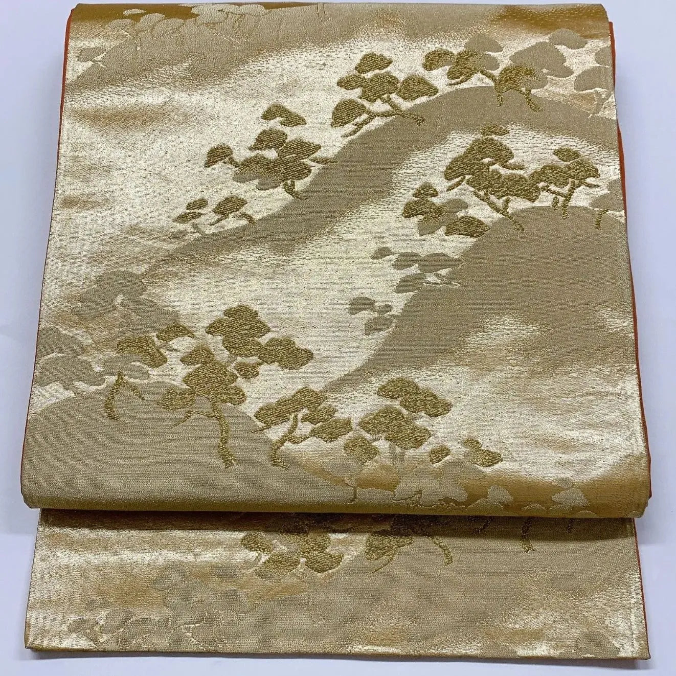 6896# Japanese Vintage Fukuro Obi Belt Kimono Fabric Silk Traditional Untailored