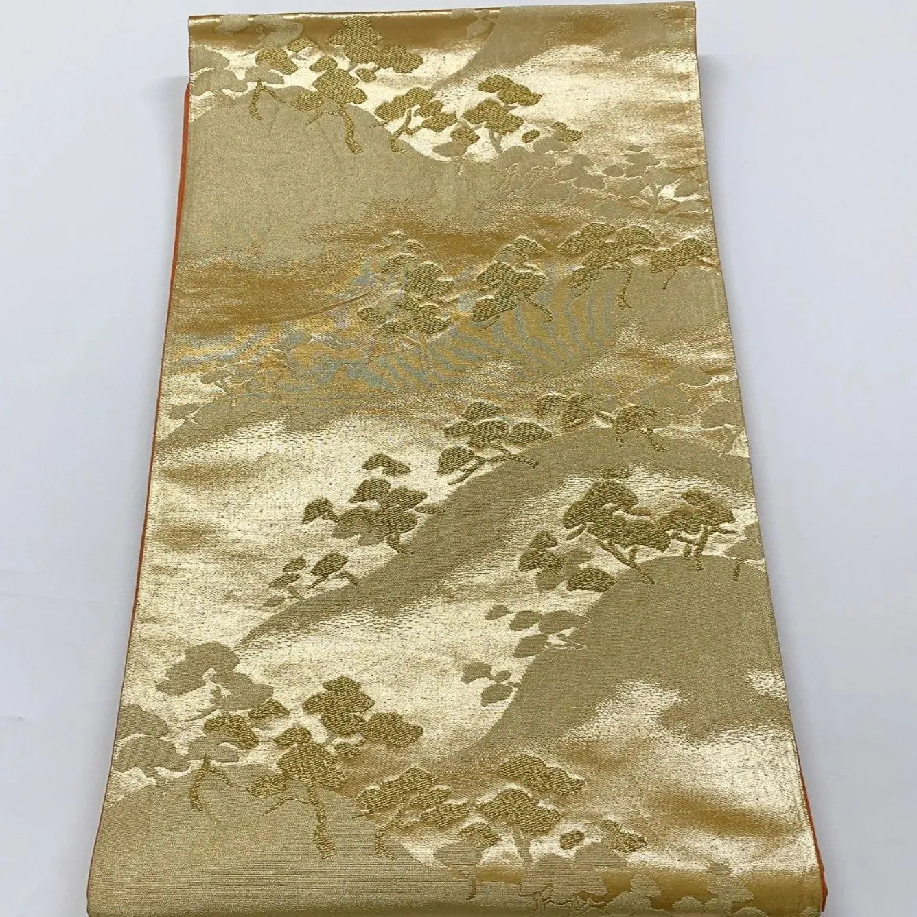 6896# Japanese Vintage Fukuro Obi Belt Kimono Fabric Silk Traditional Untailored