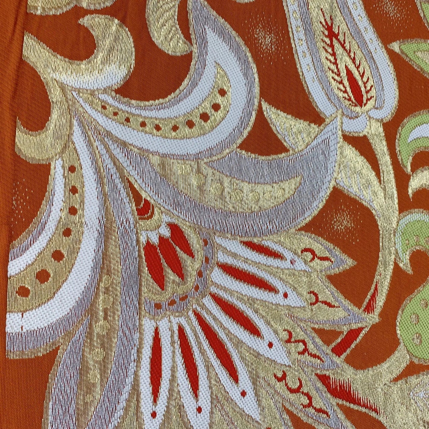 6903# Japanese Vintage Fukuro Obi Belt Kimono Fabric Silk Traditional