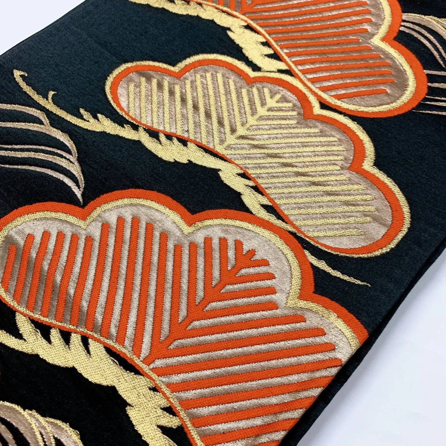 6906# Japanese Vintage Fukuro Obi Belt Kimono Fabric Silk Traditional Untailored