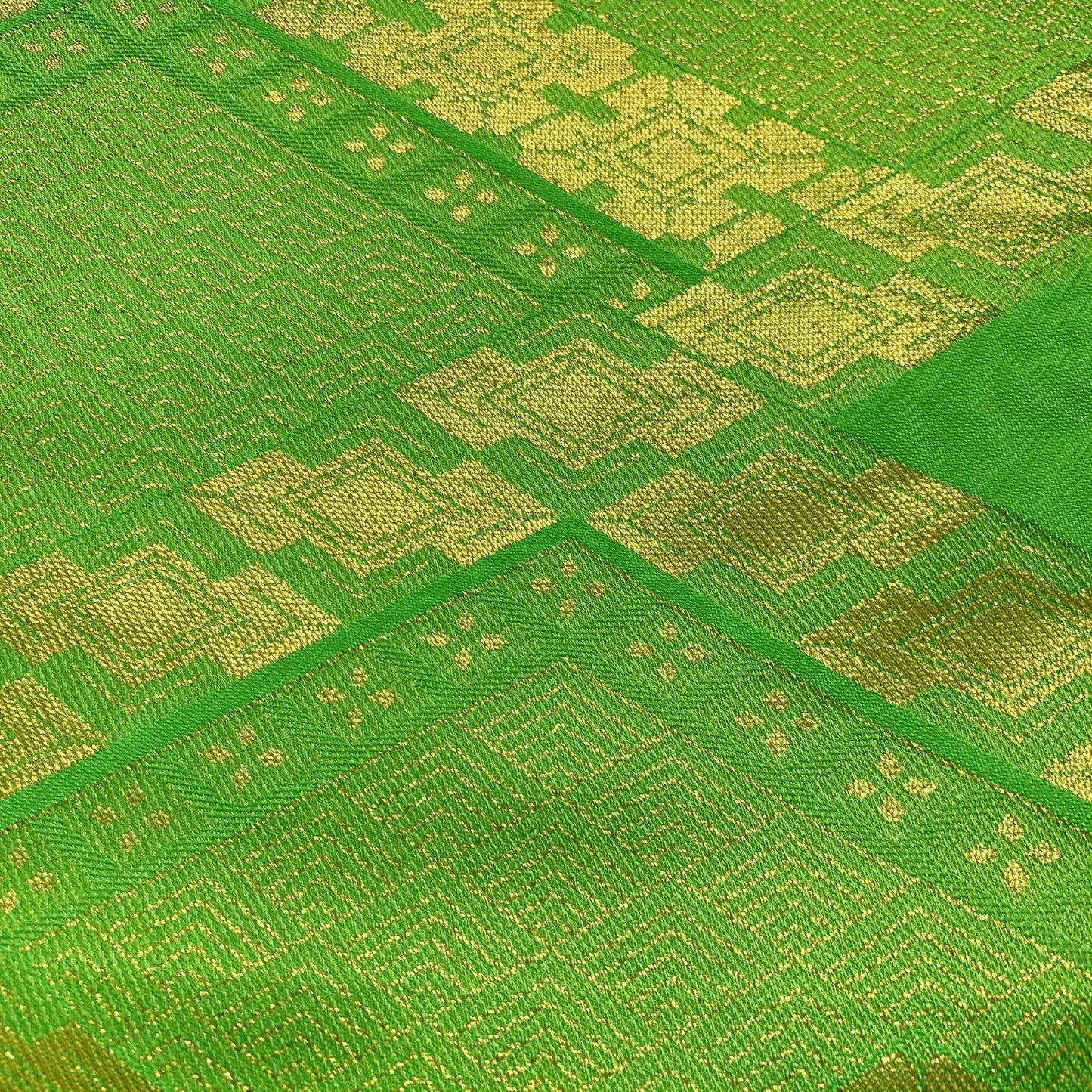 6909# Japanese Vintage Fukuro Obi Belt Kimono Fabric Silk Traditional Untailored