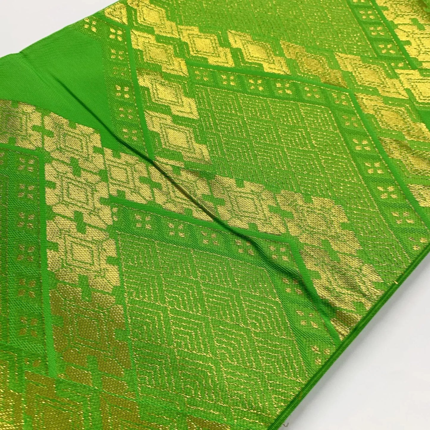 6909# Japanese Vintage Fukuro Obi Belt Kimono Fabric Silk Traditional Untailored