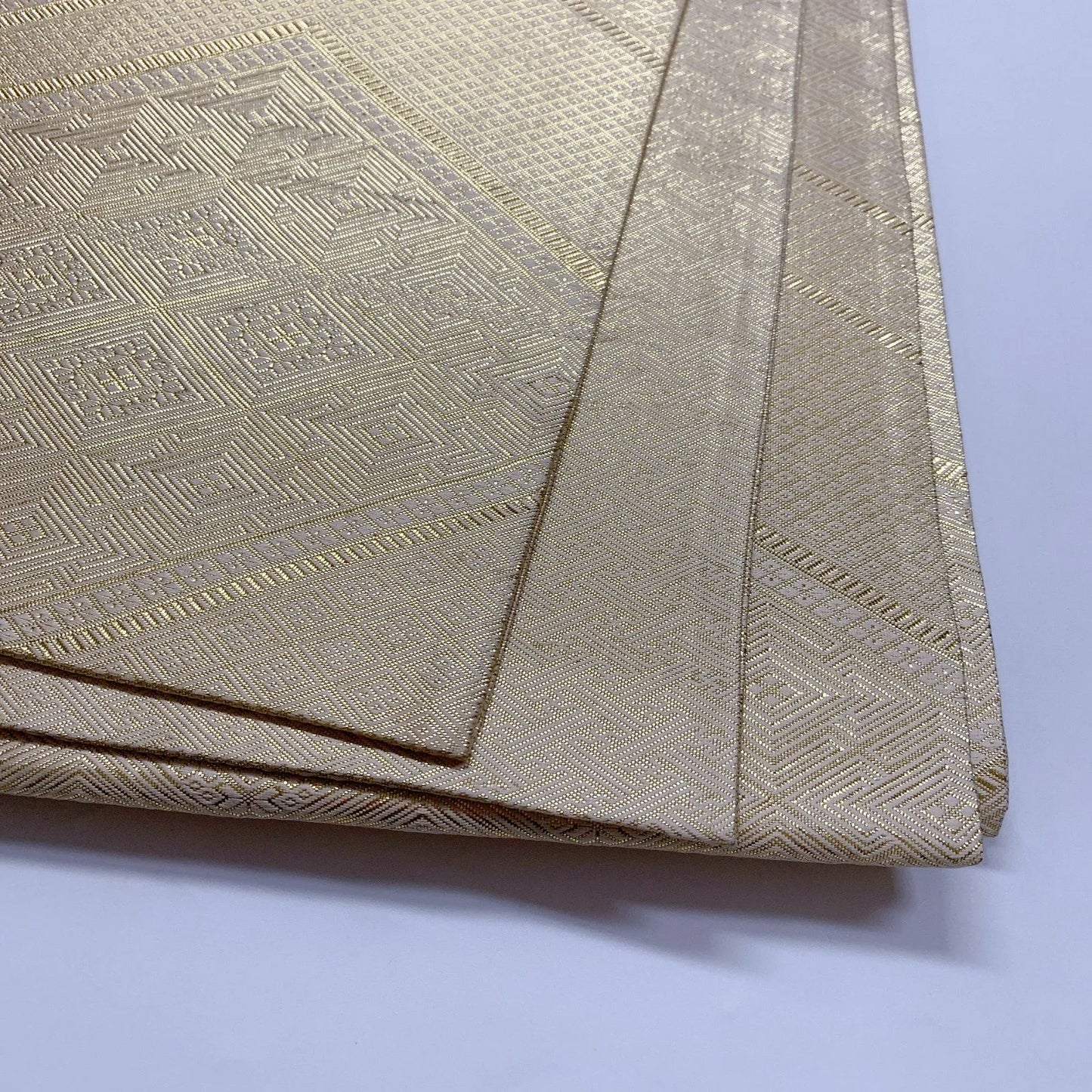 6910# Japanese Vintage Fukuro Obi Belt Kimono Fabric Silk All-over pattern　