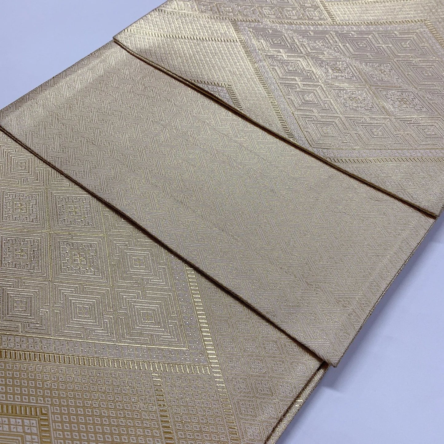 6910# Japanese Vintage Fukuro Obi Belt Kimono Fabric Silk All-over pattern　