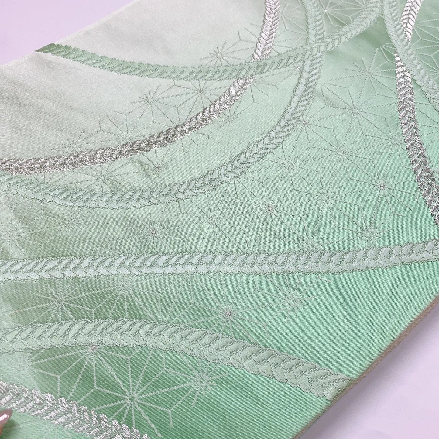 6913# Japanese Vintage Fukuro Obi Belt Kimono Fabric Silk Traditional