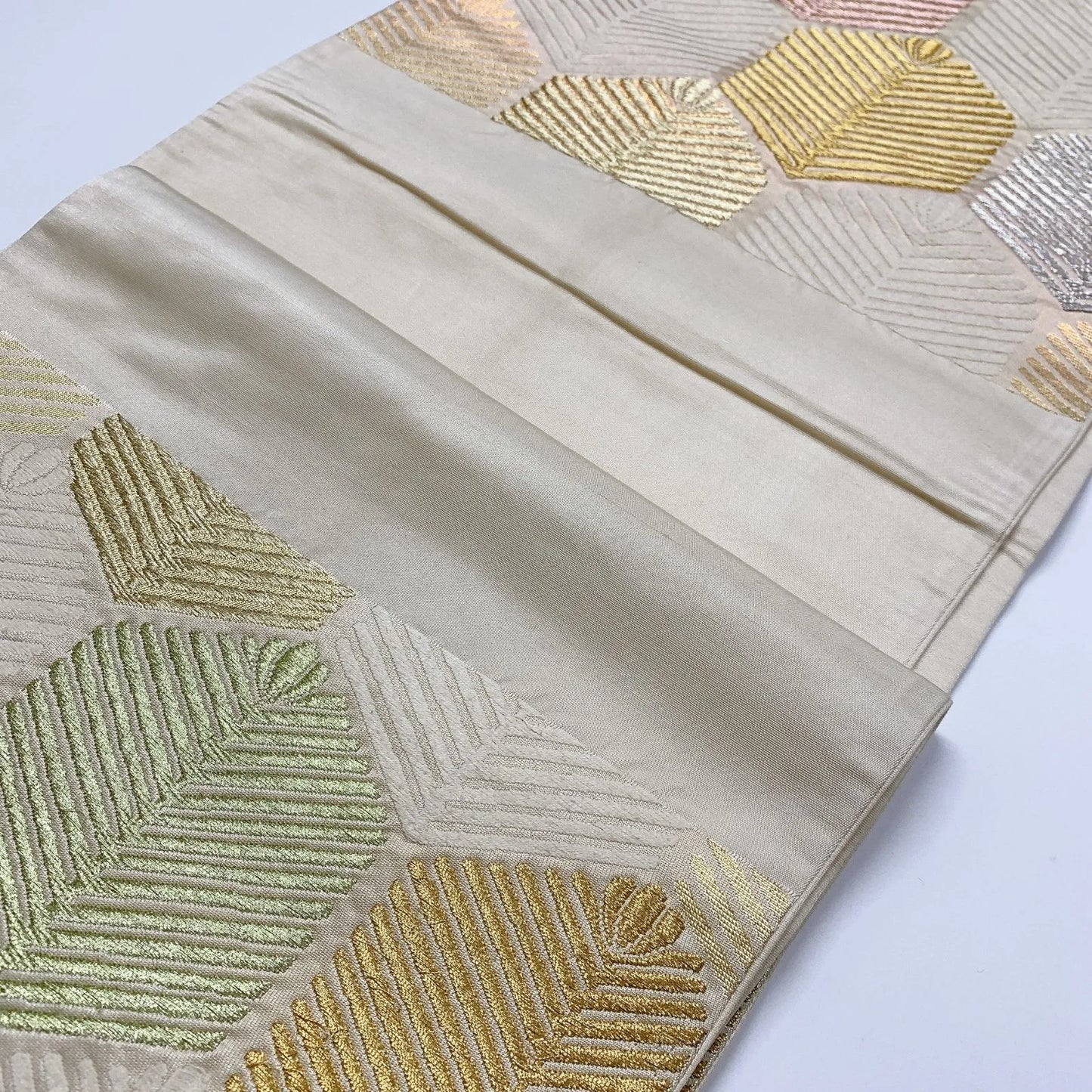 6915# Japanese Vintage Fukuro Obi Belt Kimono Fabric Silk Traditional