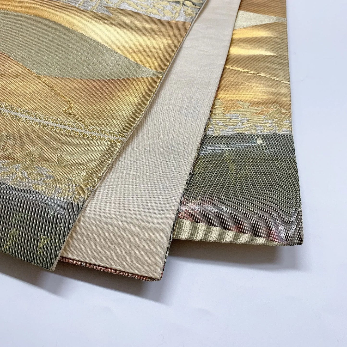 6919# Japanese Vintage Fukuro Obi Belt Kimono Fabric Silk Traditional
