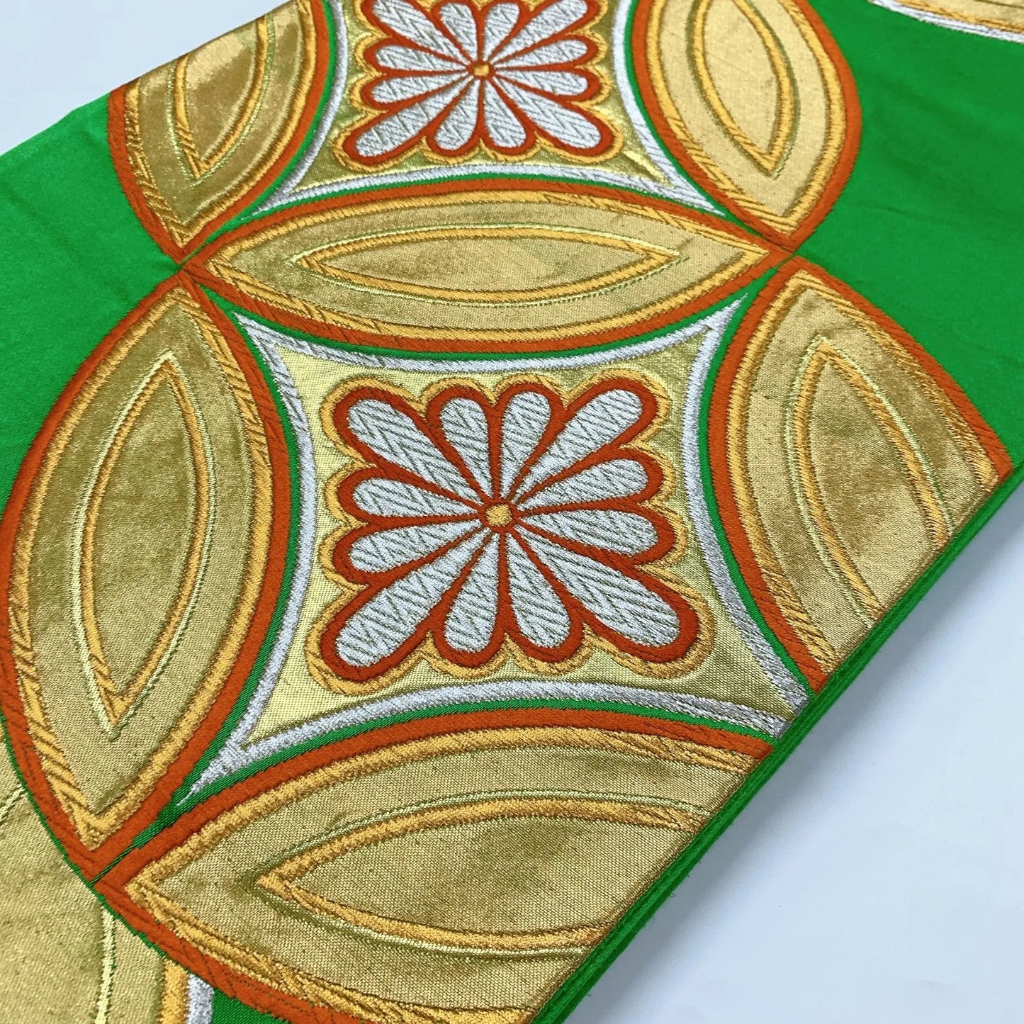 6920# Japanese Vintage Fukuro Obi Belt Kimono Fabric Silk Traditional