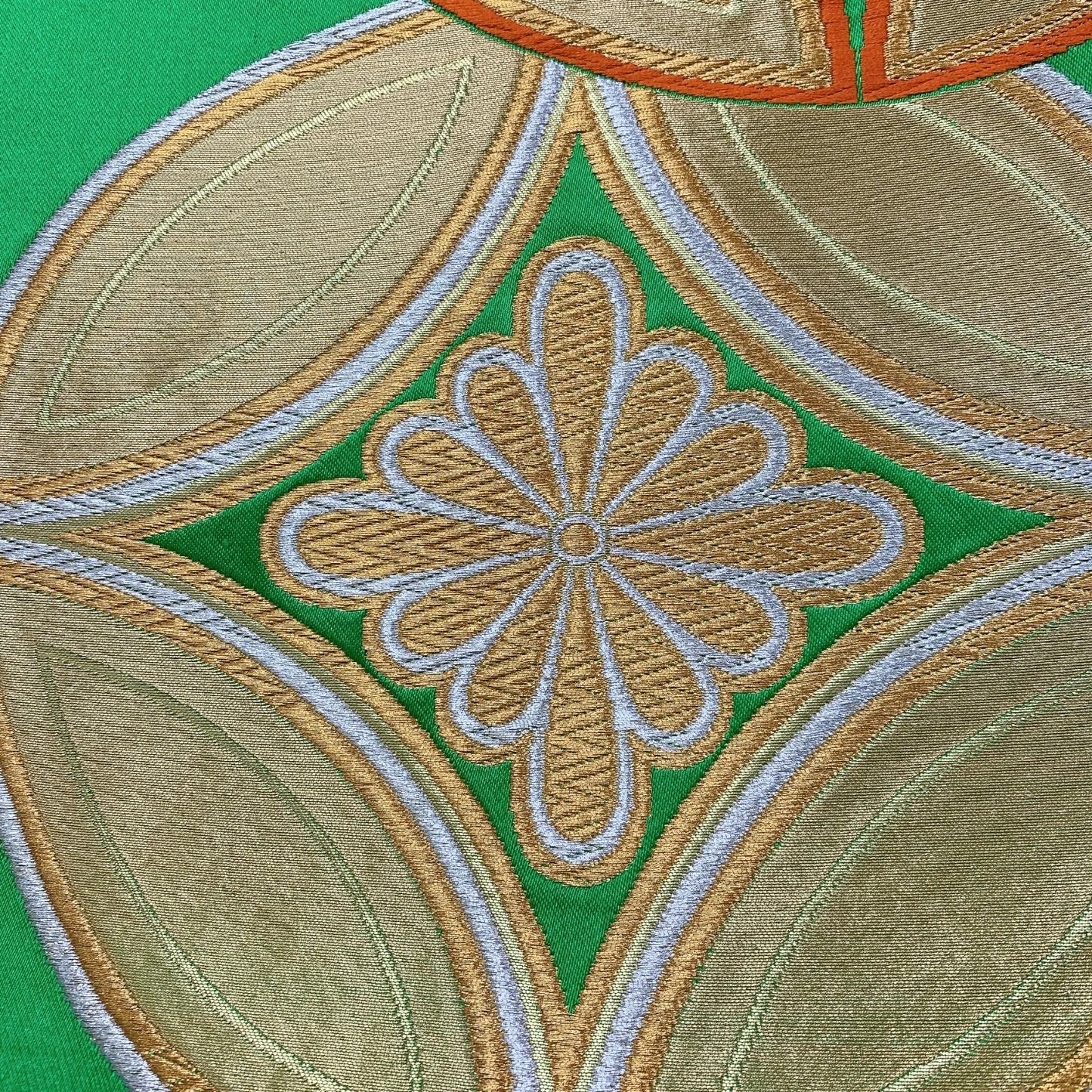 6920# Japanese Vintage Fukuro Obi Belt Kimono Fabric Silk Traditional