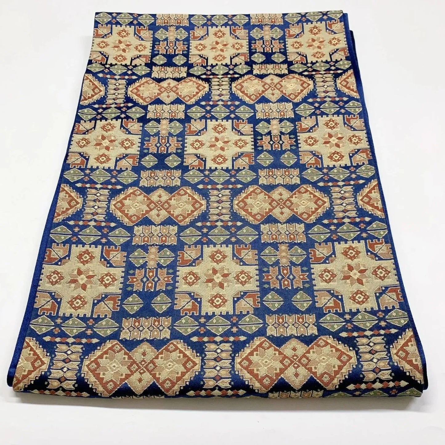 6901# Japanese Vintage Fukuro Obi Belt Kimono Fabric Silk Traditional Untailored