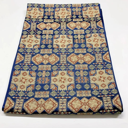 6901# Japanese Vintage Fukuro Obi Belt Kimono Fabric Silk Traditional Untailored