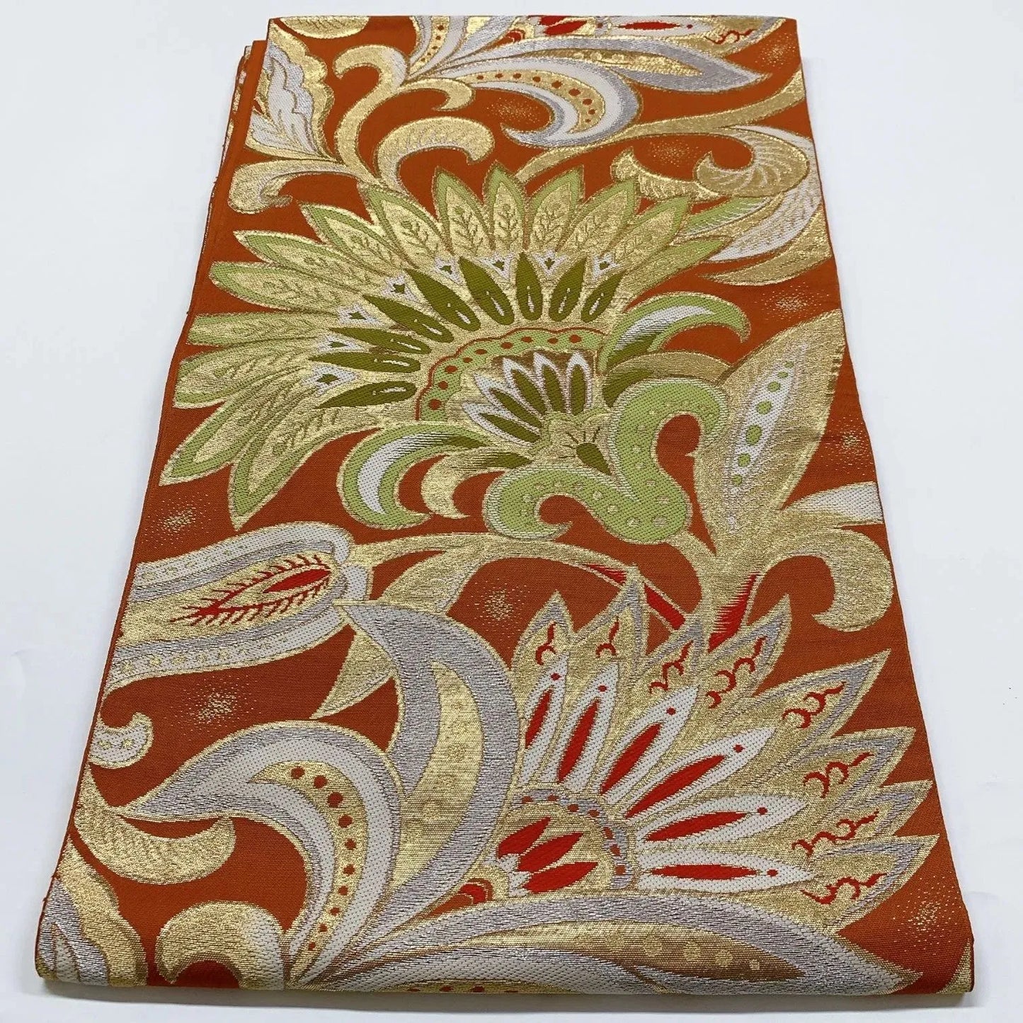 6903# Japanese Vintage Fukuro Obi Belt Kimono Fabric Silk Traditional