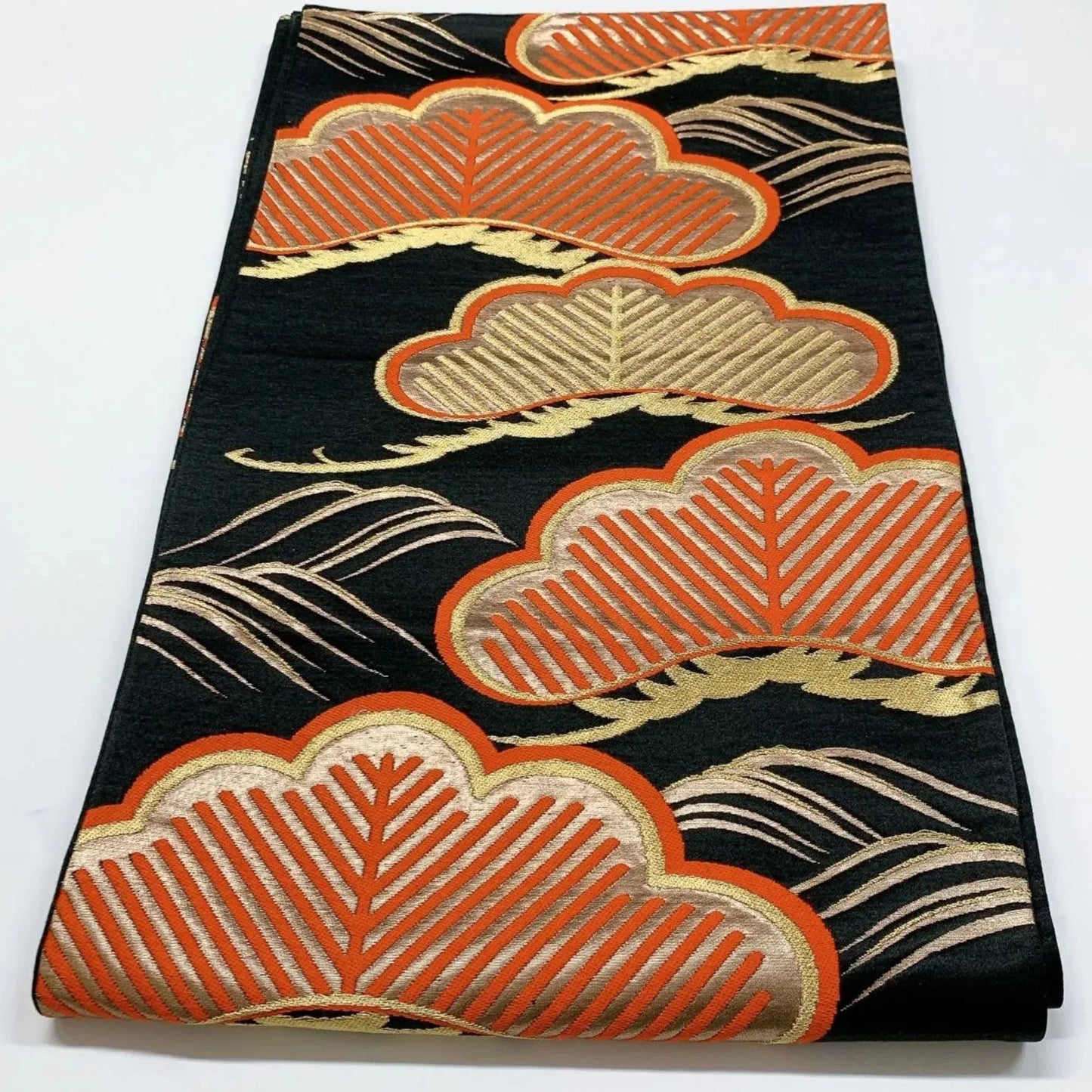 6906# Japanese Vintage Fukuro Obi Belt Kimono Fabric Silk Traditional Untailored