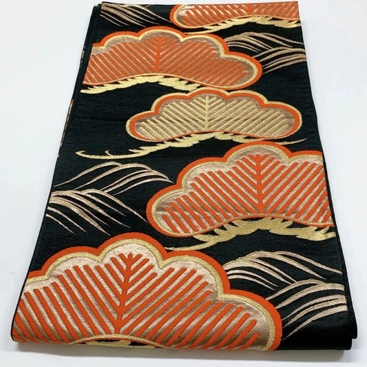 6906# Japanese Vintage Fukuro Obi Belt Kimono Fabric Silk Traditional Untailored