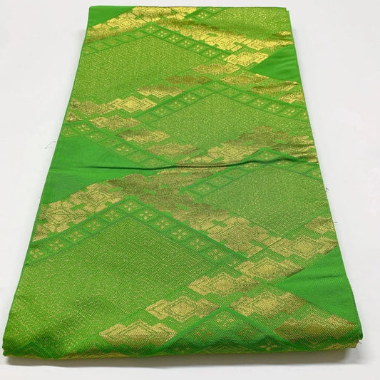 6909# Japanese Vintage Fukuro Obi Belt Kimono Fabric Silk Traditional Untailored