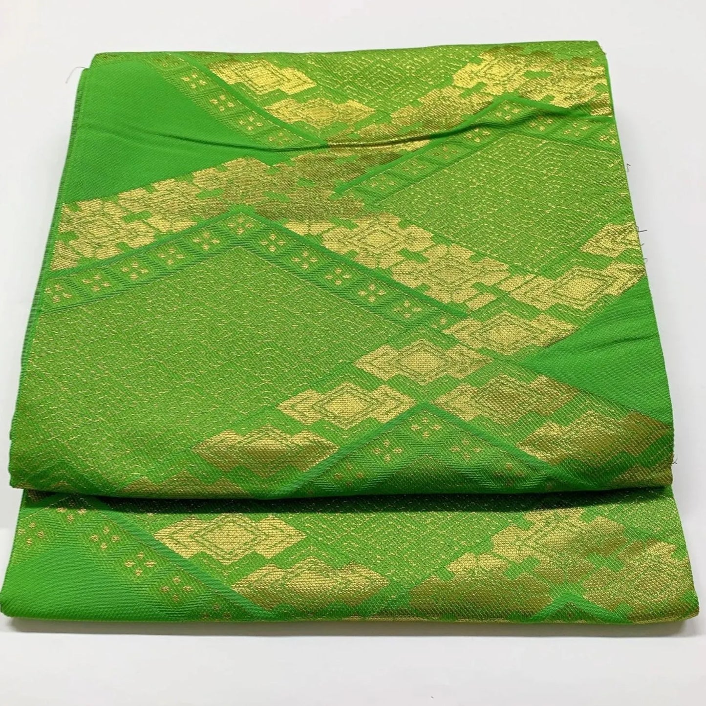 6909# Japanese Vintage Fukuro Obi Belt Kimono Fabric Silk Traditional Untailored