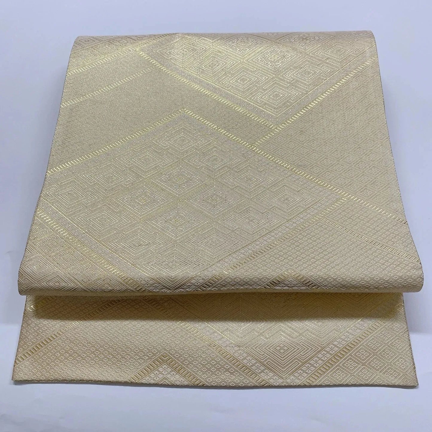 6910# Japanese Vintage Fukuro Obi Belt Kimono Fabric Silk All-over pattern　