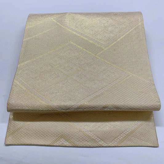 6910# Japanese Vintage Fukuro Obi Belt Kimono Fabric Silk All-over pattern　