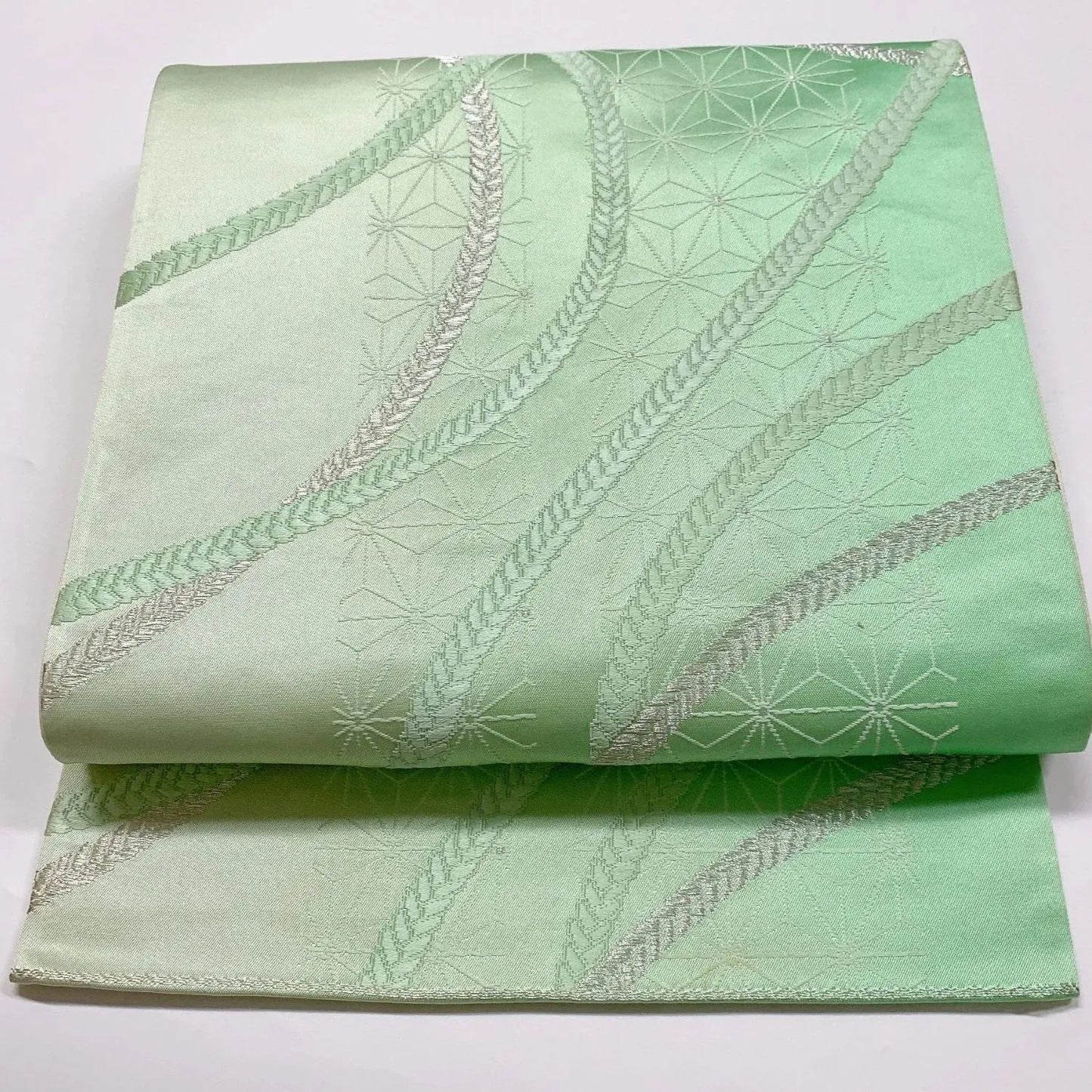 6913# Japanese Vintage Fukuro Obi Belt Kimono Fabric Silk Traditional