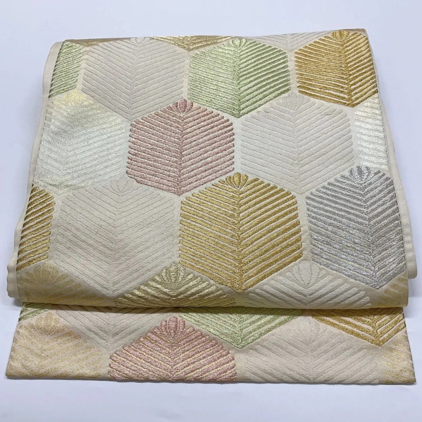 6915# Japanese Vintage Fukuro Obi Belt Kimono Fabric Silk Traditional