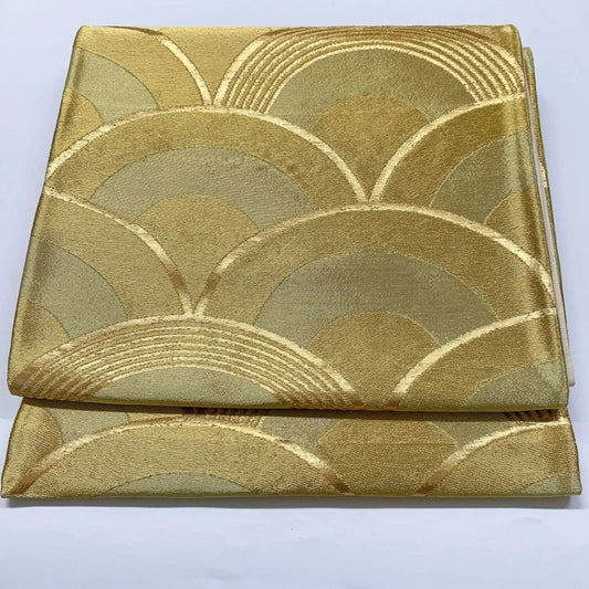 6917# Japanese Vintage Fukuro Obi Belt Kimono Fabric Silk Traditional Untailored