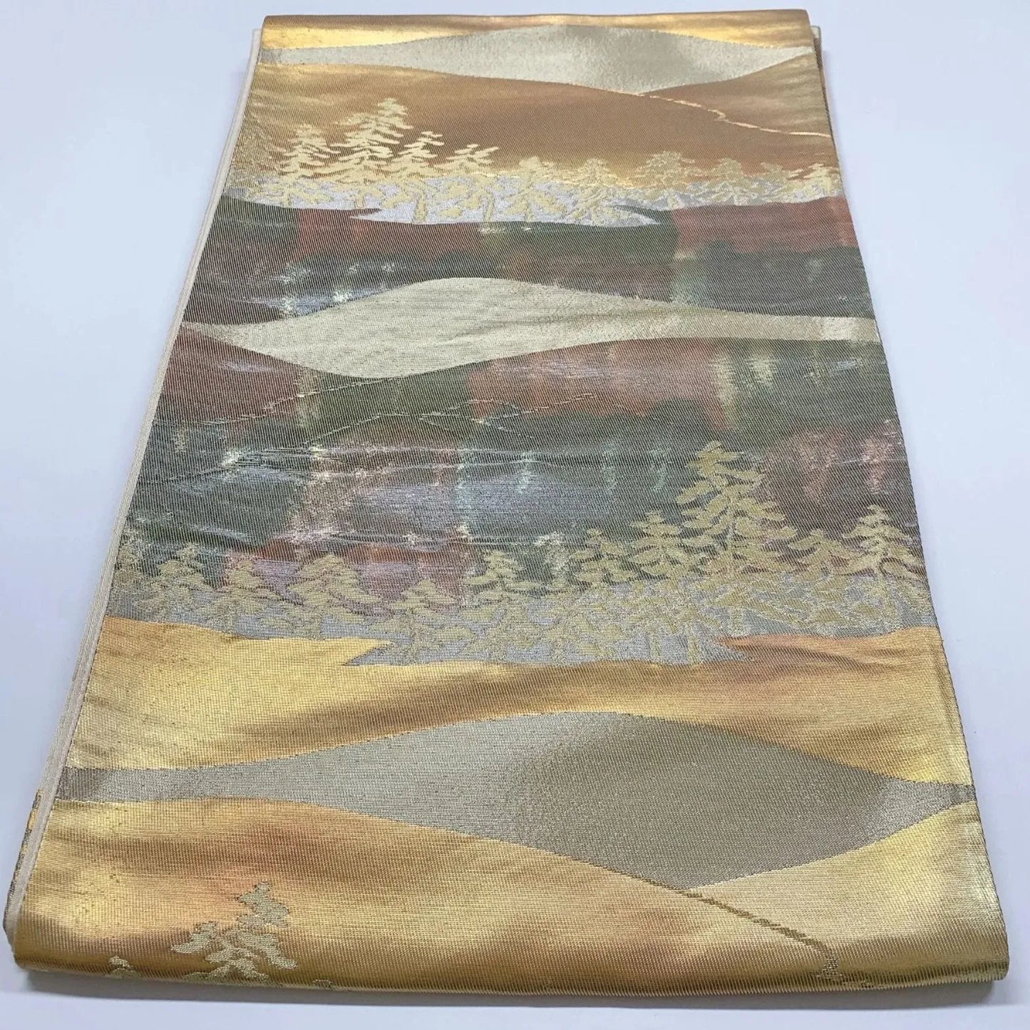 6919# Japanese Vintage Fukuro Obi Belt Kimono Fabric Silk Traditional