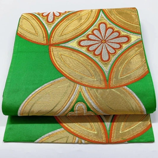 6920# Japanese Vintage Fukuro Obi Belt Kimono Fabric Silk Traditional