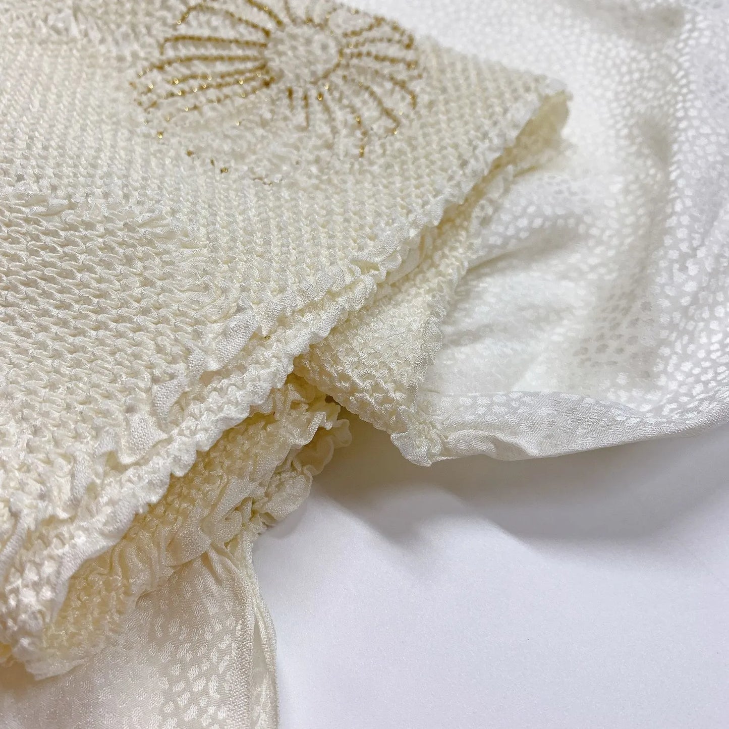 6923# Japanese Kimono Accessory Obiage and Obijime 2-piece Set Silk Shibori