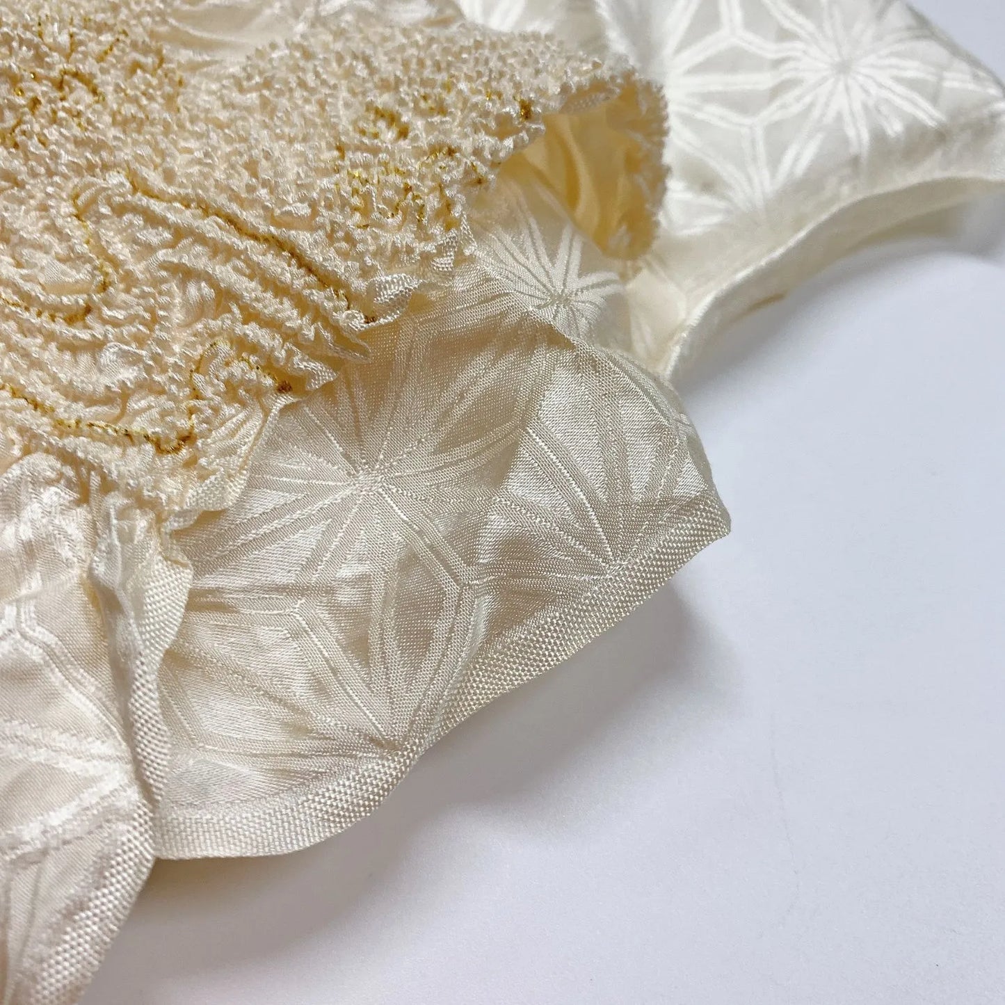 6928# Japanese Kimono Accessory Obiage and Obijime 2-piece Set Silk Shibori