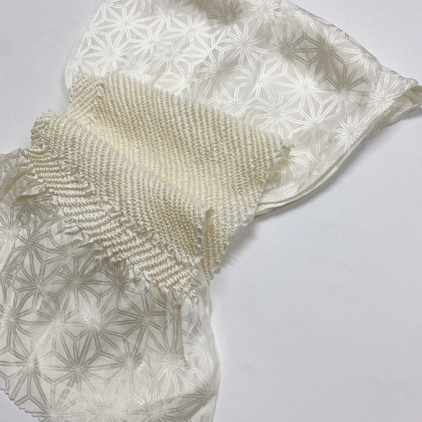 6933# Japanese Kimono Accessory Obiage and Obijime 2-piece Set Silk Shibori