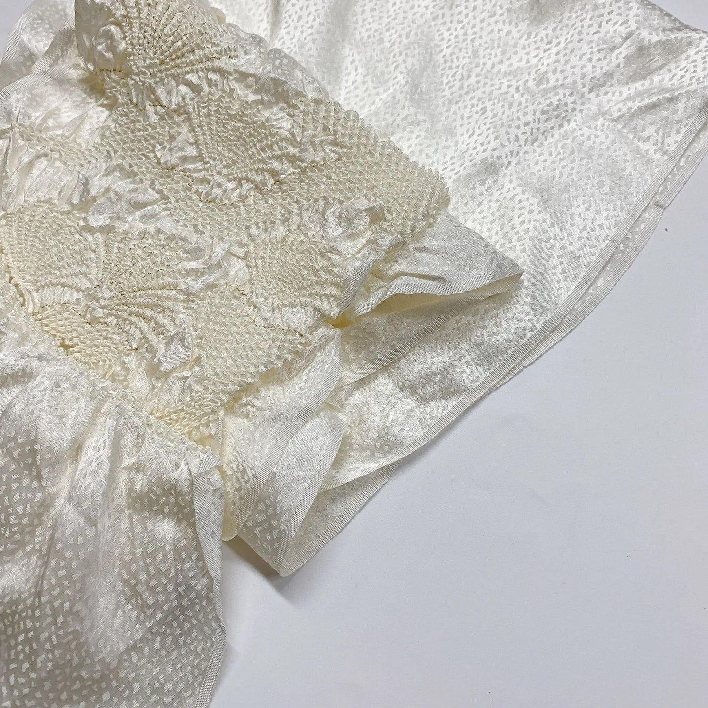 6934# Japanese Kimono Accessory Obiage and Obijime 2-piece Set Silk Shibori