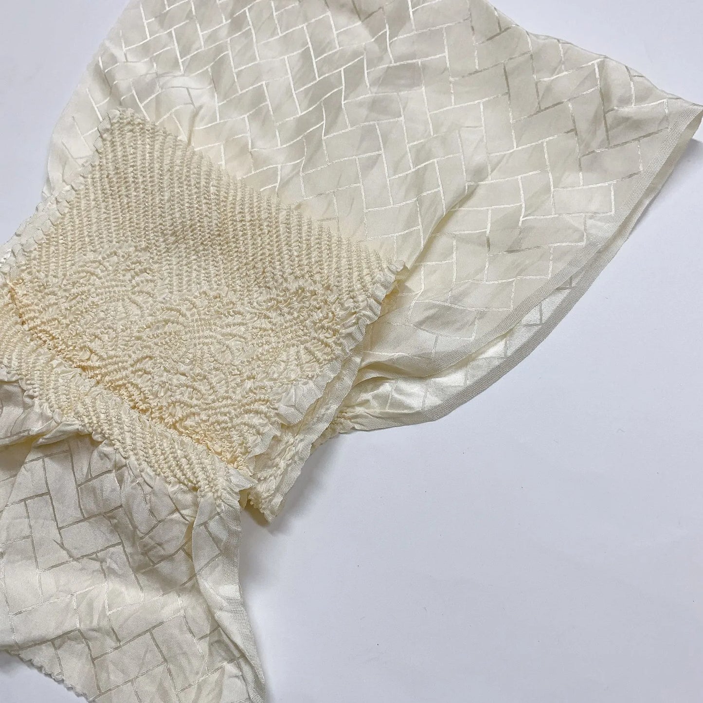 6936# Japanese Kimono Accessory Obiage and Obijime 2-piece Set Silk Shibori