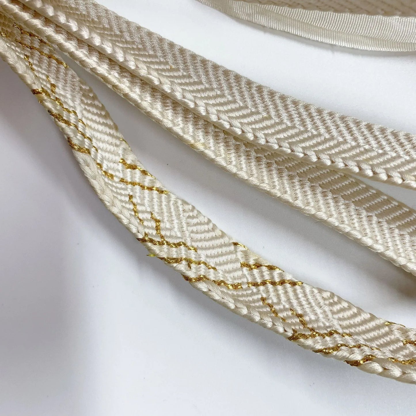 6938# Japanese Kimono Accessory Obiage and Obijime 2-piece Set Silk Shibori