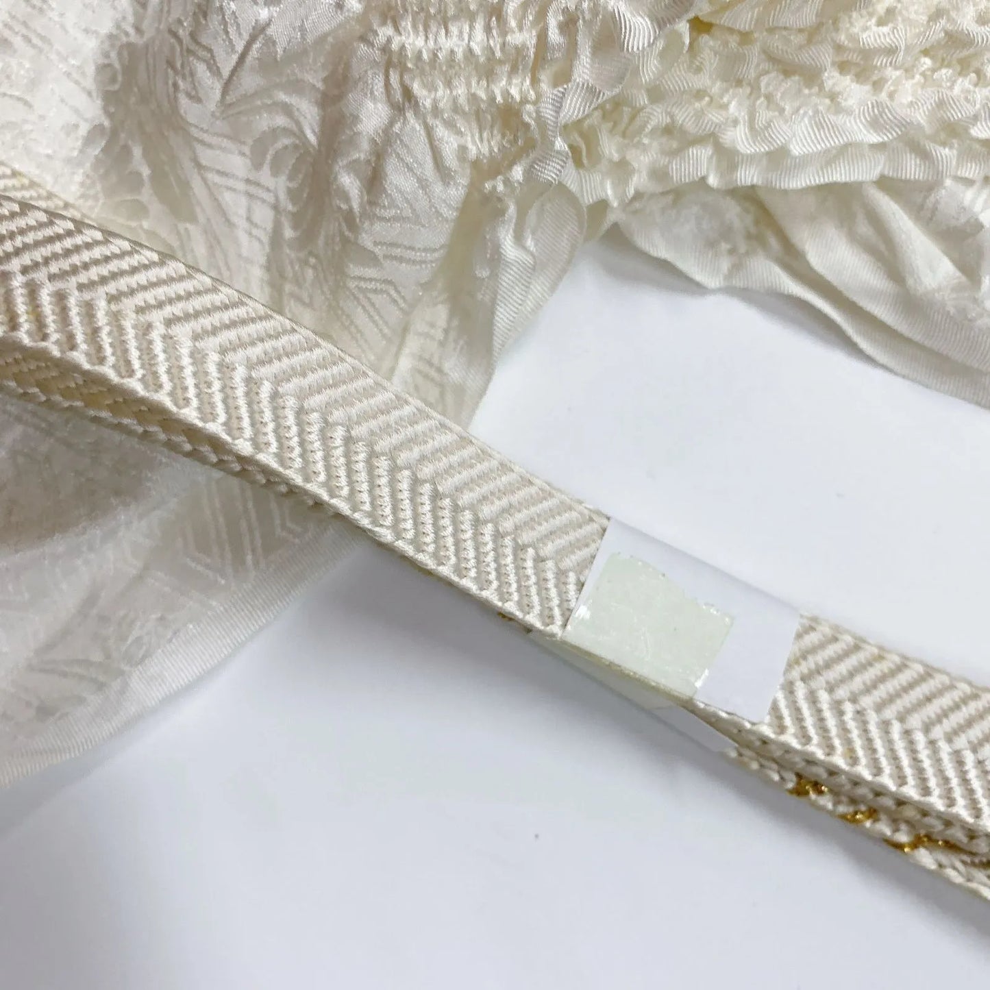 6938# Japanese Kimono Accessory Obiage and Obijime 2-piece Set Silk Shibori