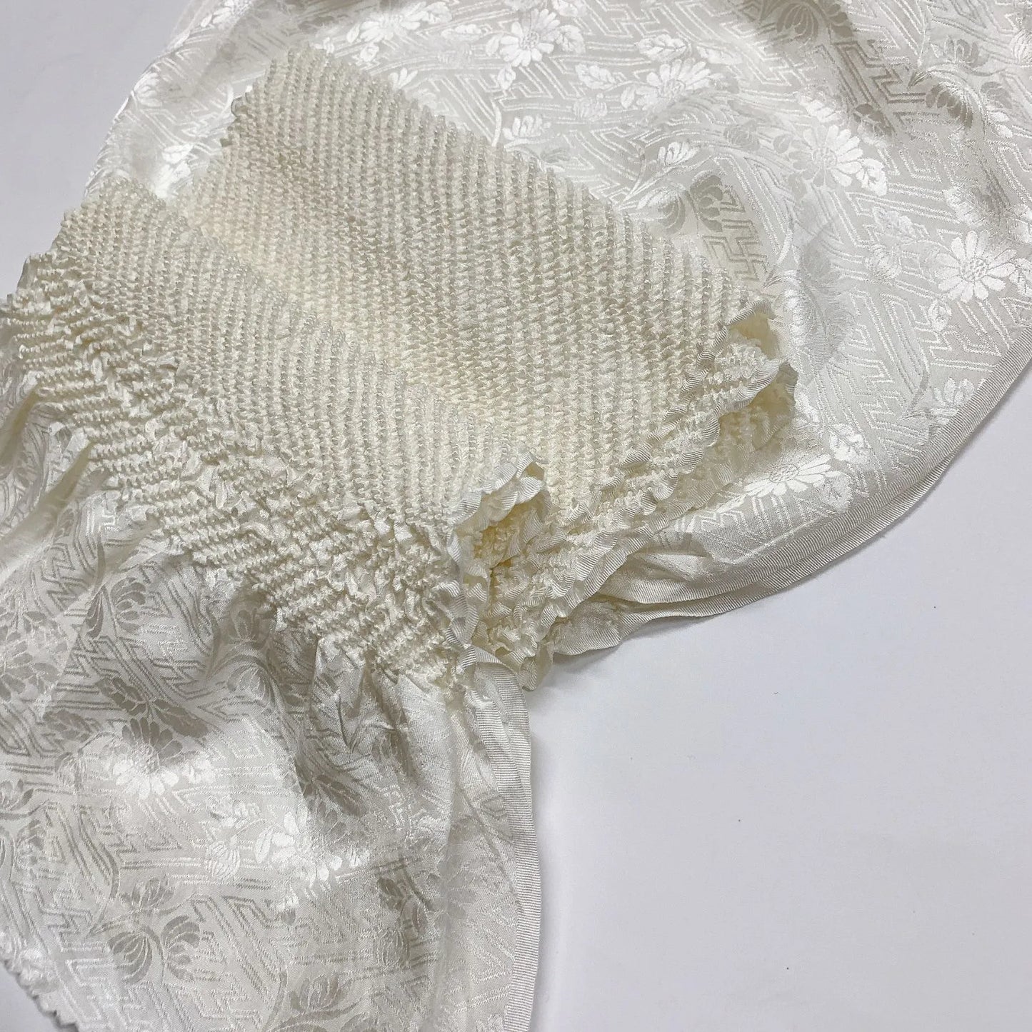 6938# Japanese Kimono Accessory Obiage and Obijime 2-piece Set Silk Shibori